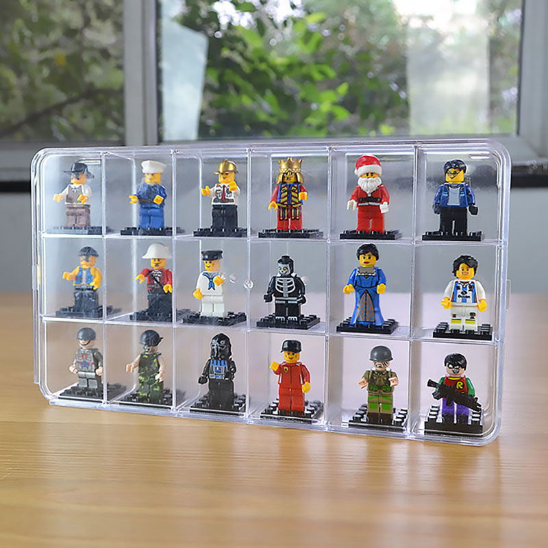 Lego Minifigure Holder - 18-сетчатая акриловая витрина для хранения фигурок
