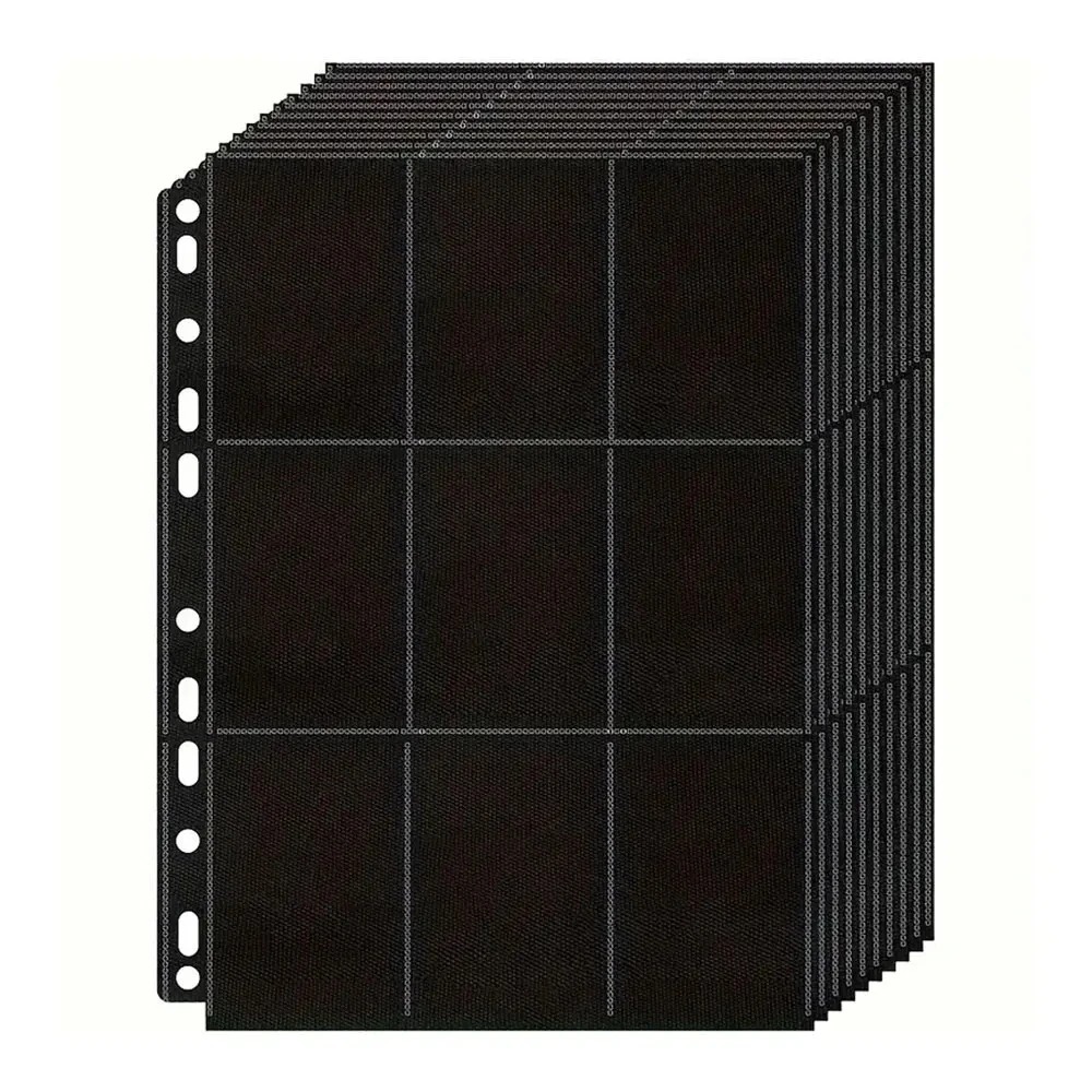 Trading Card Binder - Набор из 10 черных страниц для